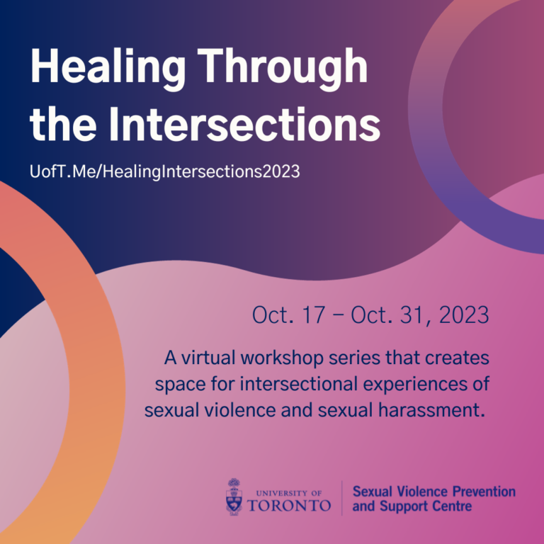 Oct. 17 – Oct. 31: Healing Through the Intersections Workshop Series (Virtual)